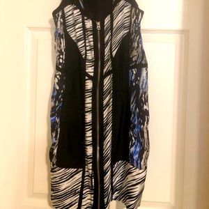 Armani exchange AX, multi color, front zipper dress, small size with pockets